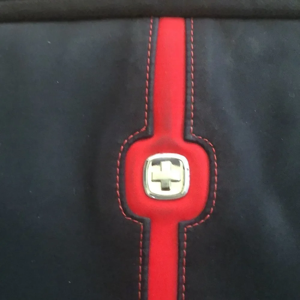 Wenger Black and red laptop Swiss army padded bag case